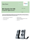 Fujitsu Mini Speaker Set USB