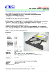 Lite-On Slim Tray-type 8x 4x 8x 4x DVDRW Drive