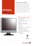 Viewsonic E2 Series VE920M - 19" Ergonomic LCD Monitor