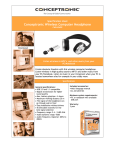 Conceptronic Wireless Computer Headphone