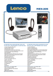 Lenco 7" TFT-screen with portable DVD-player