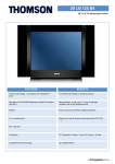 Thomson 20" LCD TV without glass shield 20" Black