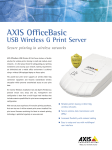 Axis OfficeBasic USB Wireless G print server. 3 unit pack