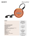 Sony Network WALKMAN NW-E105 O