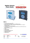 Sangean Digital Atomic Clock Radio RCR-1