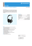 Sennheiser Headphones eH 350