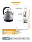 DeLonghi Cordless Kettle