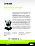 Linksys Video Camera Wless-G f Internet