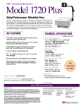 3M Overhead Projector Model 1720
