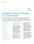 CA BrightStor® ARCserve® Backup r11.5 for Windows