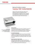 Toshiba BEAMER TDP-S20 SVGA/1400ANSI/3.0KG/DLP/V.SHIFT/3000LAMP/AKTIE!
