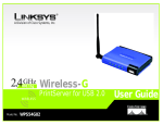 Linksys WIRELESS PRINTSERVER USB 2.0