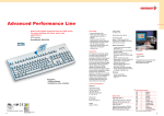 Cherry Keyboard Spacesaver Qwerzu German 105keys PS2 with integrated c