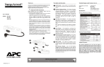 APC Advanced Surge Arrest Protection FR BE