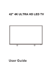 Cello C42250DVB4K2K 42" 4K Ultra HD 3D compatibility Black LED TV