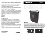 Aurora AS800CD paper shredder