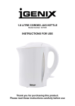 Igenix IG7230 electrical kettle