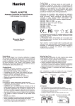 Hamlet XPW2UTRAVEL mobile device charger