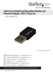StarTech.com USB 2.0 AC600 Mini Dual Band Wireless-AC Network Adapter - 1T1R 802.11ac WiFi Adapter