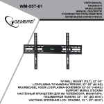 Gembird WM-55T-01 flat panel wall mount