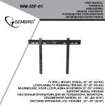 Gembird WM-55F-01 flat panel wall mount