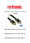 ROLINE HDMI Ultra HD Cable with Ethernet, M/M 3 m