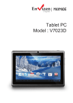 Envizen V7023D 4GB Black tablet