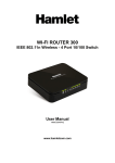 Hamlet HNW300APN2 Wi-Fi Ethernet LAN Black router