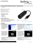 StarTech.com External V.92 56K USB Fax Modem – Hardware Based Dial up Data Modem