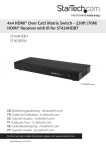 StarTech.com 4x4 HDMI Matrix Switcher / HDMI Extender over Cat5 / Cat6 – 230ft (70m) – 1080p