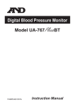 A&D UA-767PBT blood pressure unit