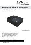 StarTech.com Wireless Display Adapter with Miracast / WiDi for Mobile Devices - HDMI Wireless Receiver