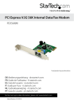 StarTech.com Internal PCI Express V.92 56K Data Fax Modem - PCIe Dial Up Modem