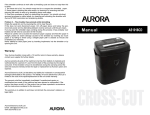 Aurora AS1018CD paper shredder