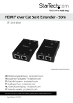 StarTech.com HDMI Over CAT5/CAT6 Extender with Power Over Cable - 165 ft (50m)