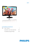Philips LCD monitor with LED backlight 200V4LSB