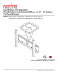 Peerless ECMU-02-C flat panel ceiling mount