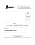 Avanti MO7200TW microwave