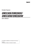 NEC NP-UM330W data projector