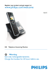 Philips Perfect sound Cordless phone with answering machine SE6552B