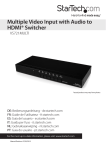 StarTech.com Multiple Video Input with Audio to HDMI Scaler Switcher - HDMI / VGA / Component