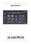 Audiovox VME 9325 BTA car media receiver