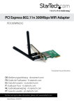 StarTech.com PCI Express Wireless N Adapter - 300 Mbps PCIe 802.11 b/g/n Network Adapter Card – 2T2R 2.2 dBi