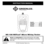 Greenlee NC-100 cable network tester