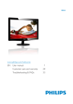 Philips LCD monitor with LED backlight 190V3LSB5