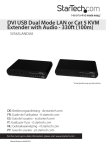 StarTech.com USB DVI KVM Console IP Extender over Cat5 with Audio - 1680x1050 330 ft (100m)