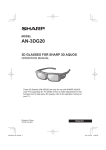 Sharp AN-3DG20-B stereoscopic 3D glasses