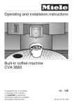Miele CVA 3660 coffee maker
