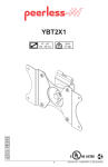 Peerless YBT2X1 flat panel wall mount