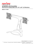 Peerless LCT-202 flat panel desk mount